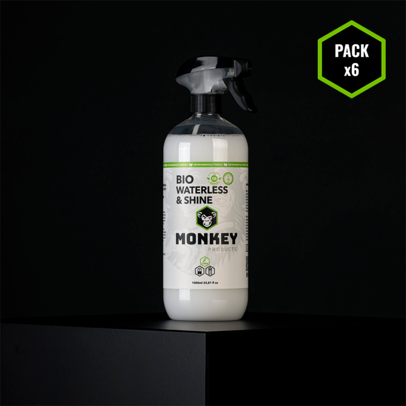 monkey bio waterless & shine | 1l pack de 6
